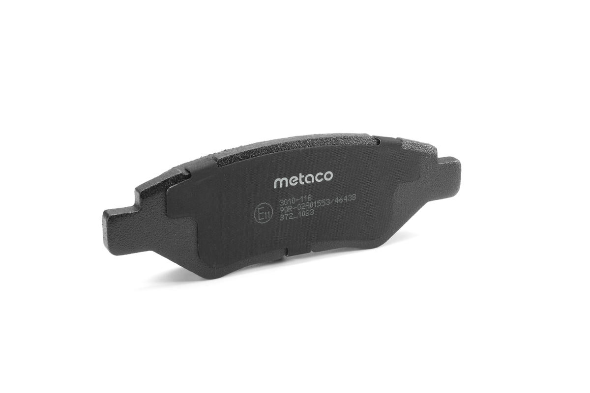 Колодки тормозные задние дисковые к-кт metaco 3010-118 preview 2