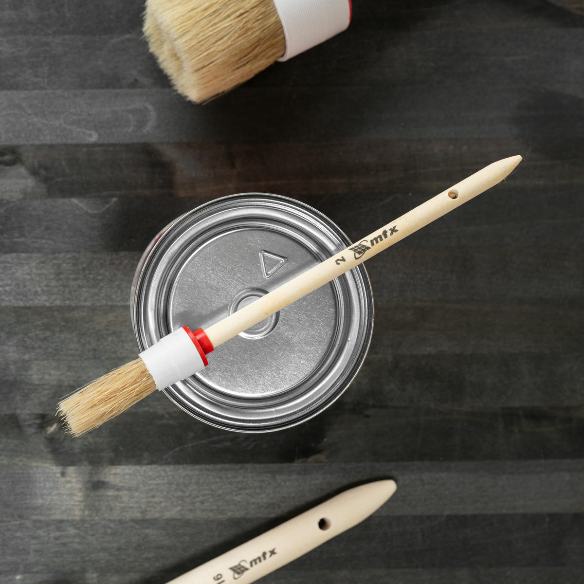 Кисть круглая № 2 (20 мм), натуральная щетина, деревянная ручка MATRIX preview 5