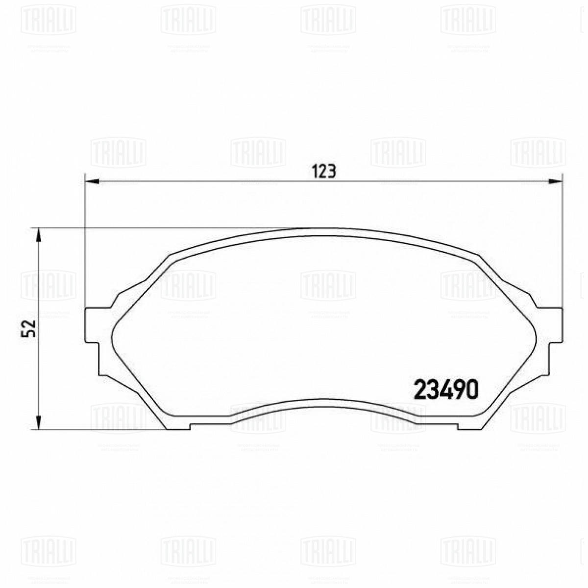 Колодки тормозные передние к-кт TRIALLI PF 4257 preview 4