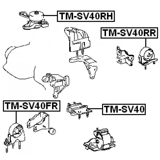 Опора двигателя правая FEBEST TM-SV40RH preview 2