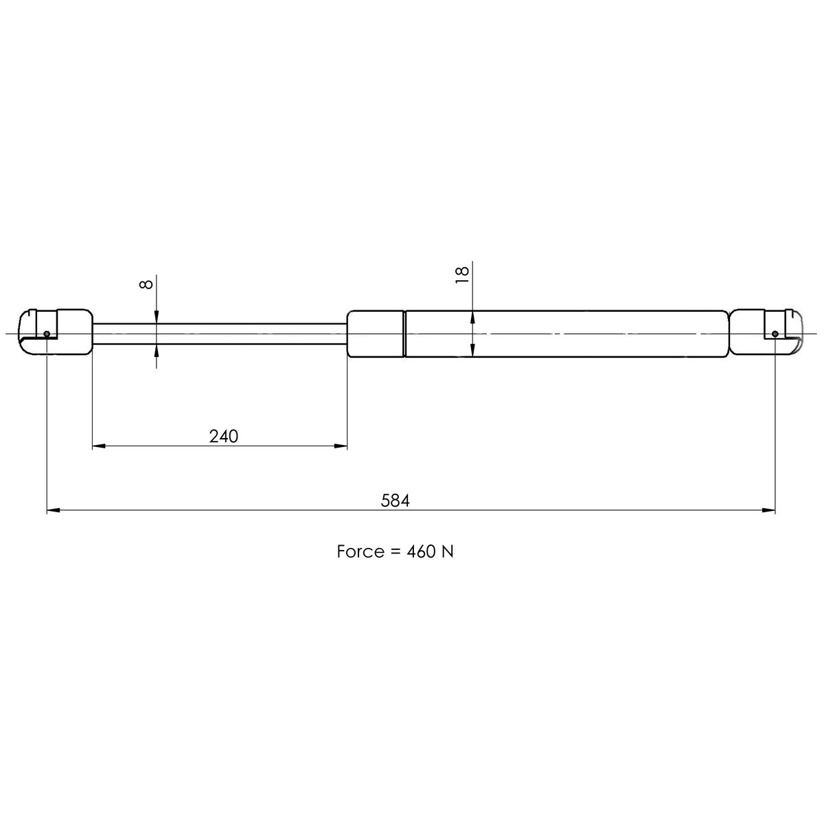 Газовый упор багажника TRIALLI GS 1822 preview 2