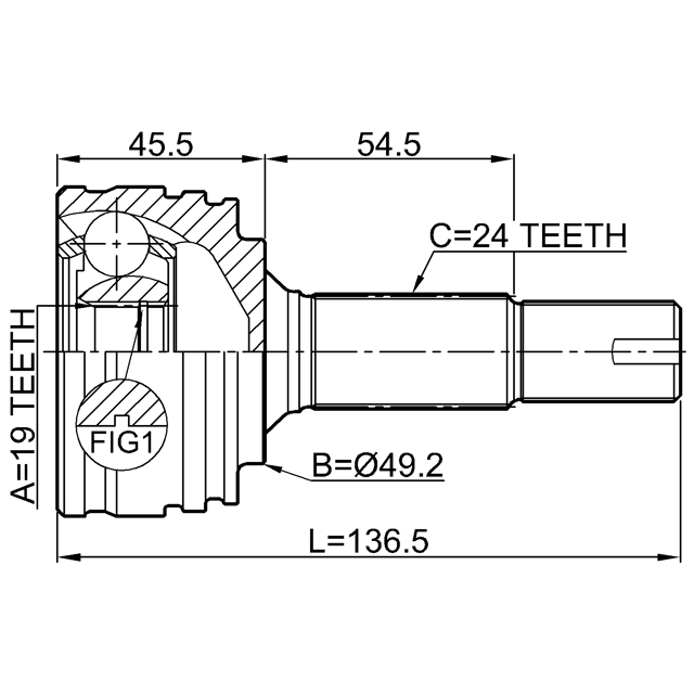ШРУС наружный FEBEST 0110-KGB10 preview 2