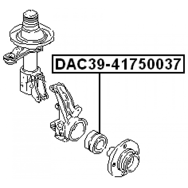 Подшипник ступицы FEBEST DAC39-41750037 preview 2