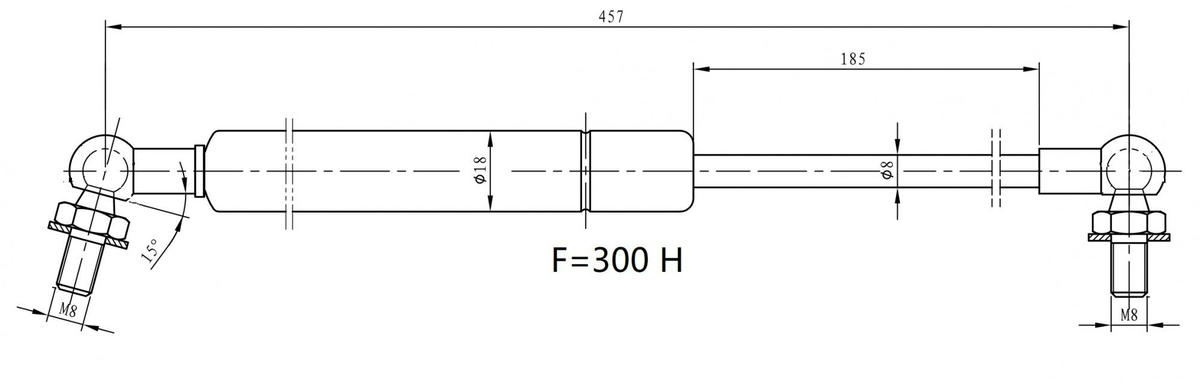 Упор газовый (амортизатор) для а/м Toyota Land Cruiser Prado (02-) (капота) (GS 1907) preview 3