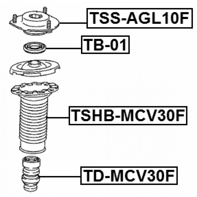 Опора амортизатора FEBEST TSS-AGL10F preview 2