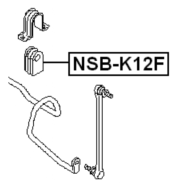 Втулка переднего стабилизатора FEBEST NSB-K12F preview 2