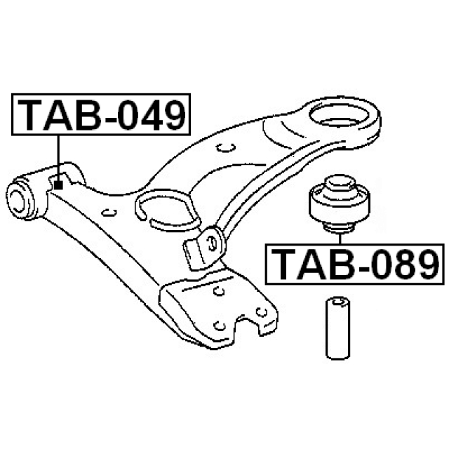Сайлентблок рычага FEBEST TAB-089 preview 2 Сайлентблок рычага FEBEST TAB-089 preview 2