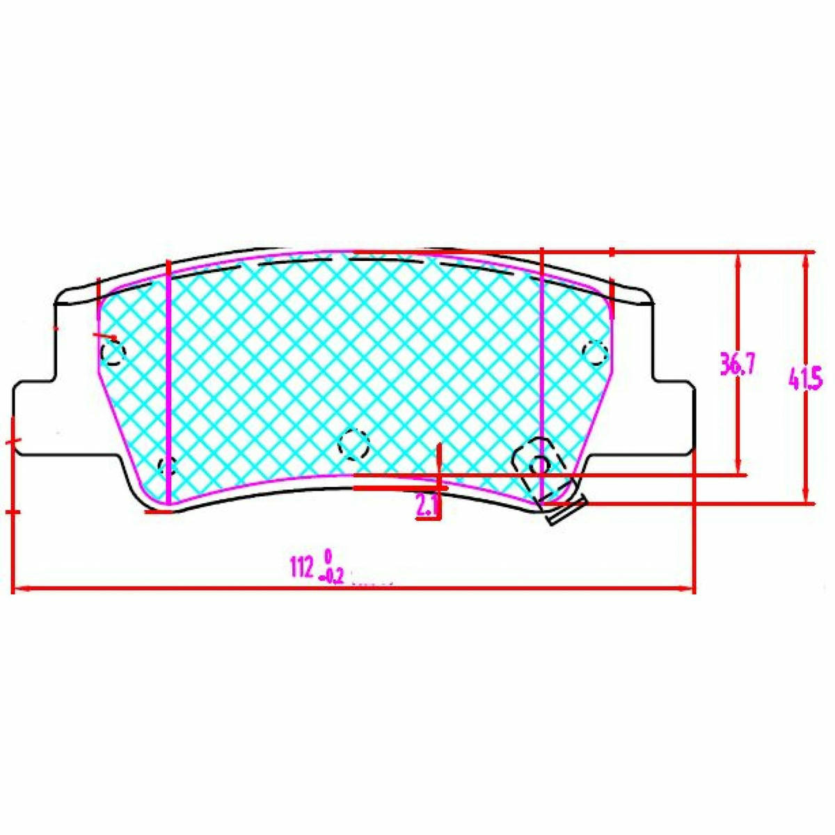 Колодки торм. для а/м Kia K5 (20-)/Hyundai Sonata VIII (20-) диск. зад. (PF 1202) preview 3