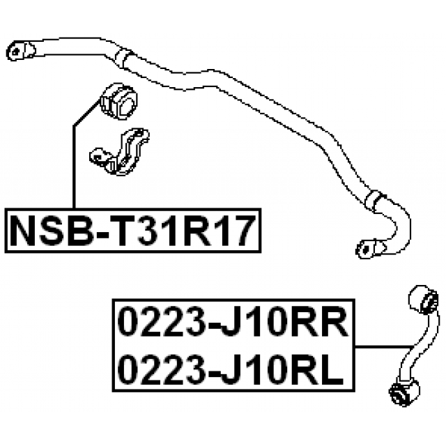 Стойка заднего стабилизатора правая FEBEST 0223-J10RR preview 2