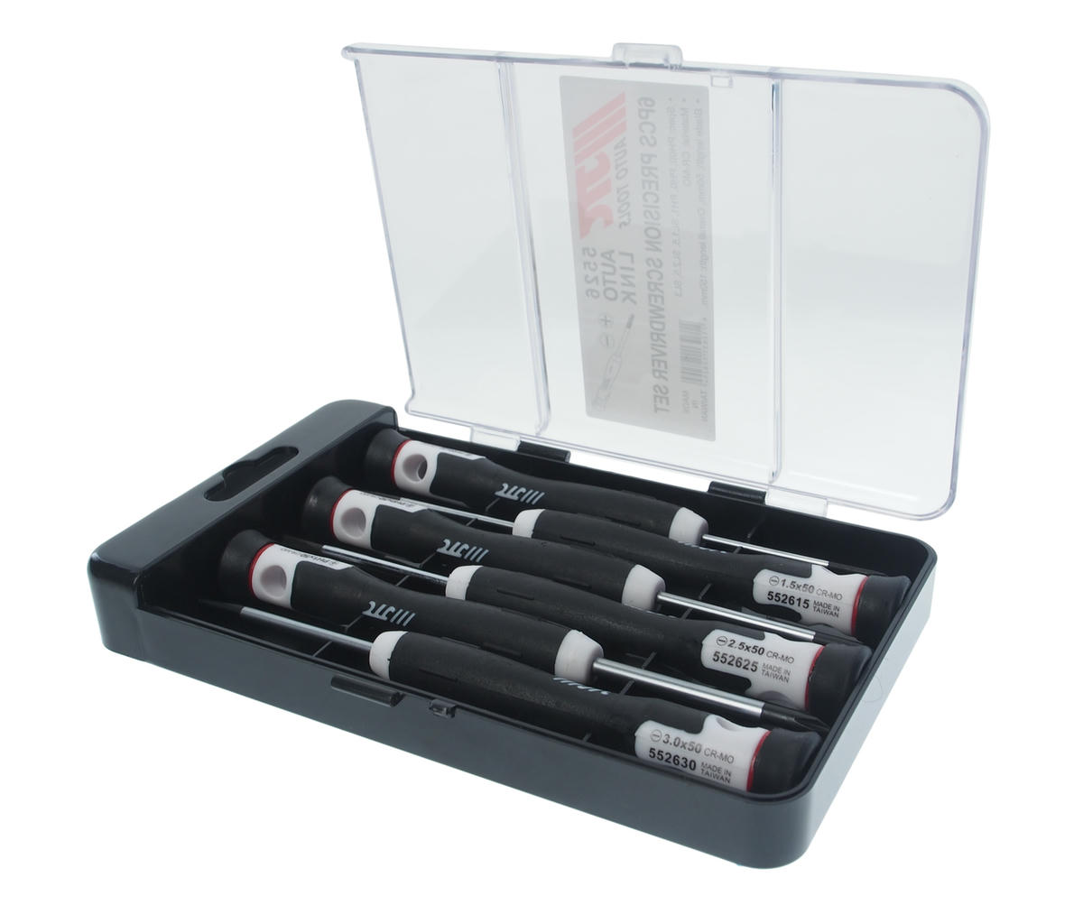 Набор отверток прецизионных 6шт PH00, PH0, PH1, SL1.5, SL2.5, SL3 (длина 150мм) JTC /1 preview 1