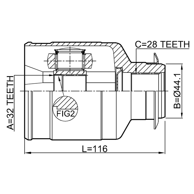 Шрус внутренний правый 32X44.1X28 preview 2