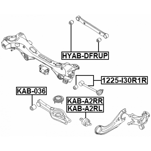HYAB-DFRUP_сайлентблок рычага заднего поперечного! Hyundai Sonata 09> preview 2