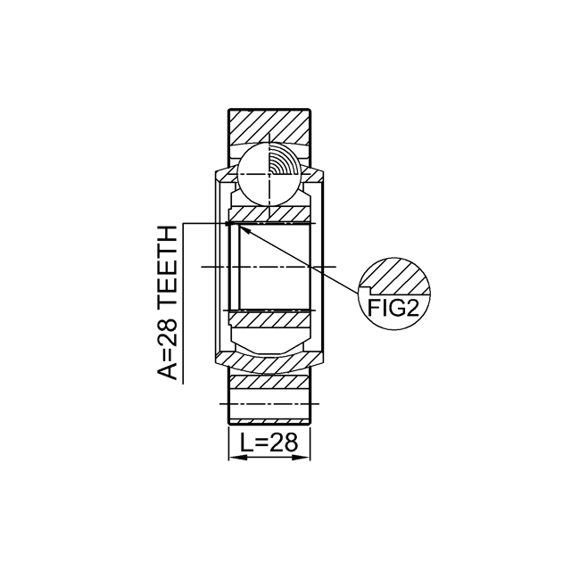 Шрус внутренний задний 28X94 preview 2