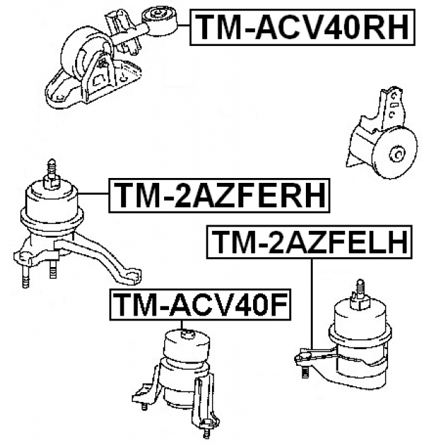 Опора двигателя передняя FEBEST TM-ACV40F preview 2