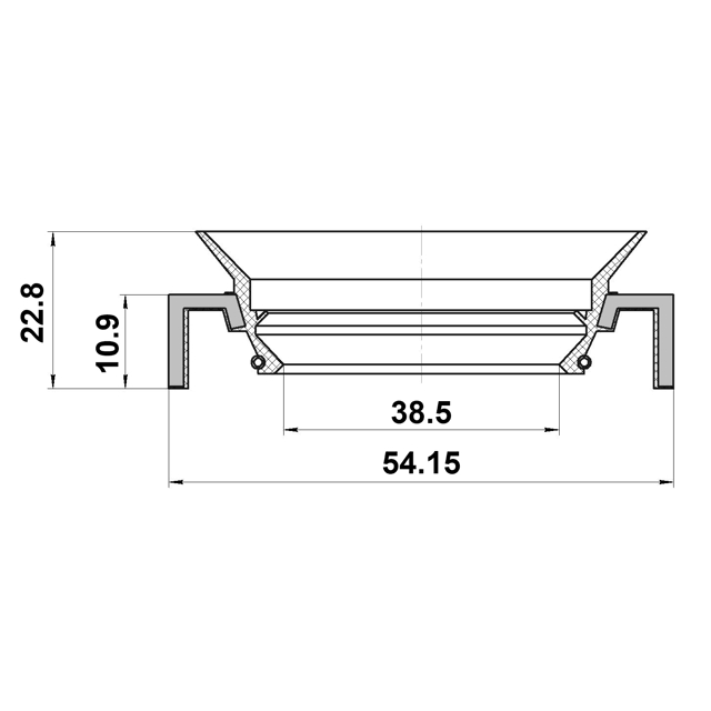 Сальник полуоси 38.5x54.15x10.9x22.8 preview 2