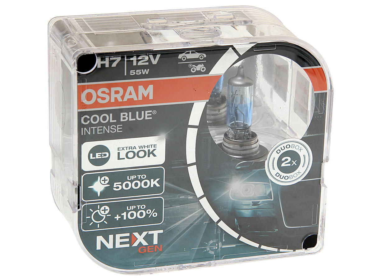 Лампа 12V H7 55W PX26d 5000K OSRAM COOL BLUE INTENSE 2 шт. DUOBOX 64210CBN-HCB preview 1