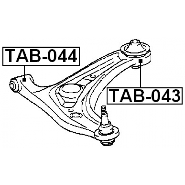 Сайлентблок передний подвески FEBEST TAB-043 preview 2