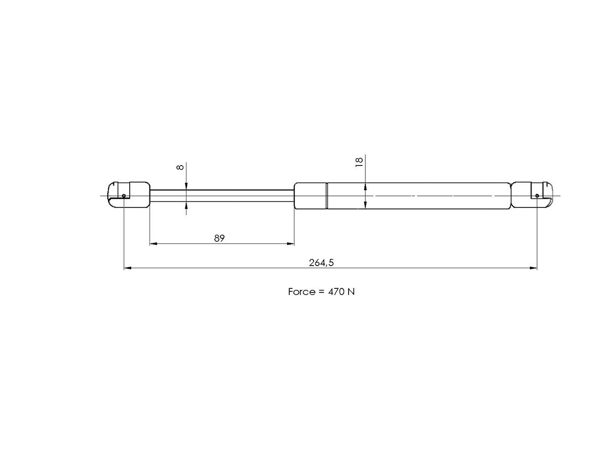 Газовый упор багажника TRIALLI GS 2105 preview 2