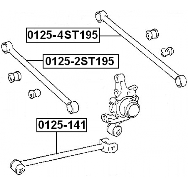 0125-4ST195_рычаг задней подвески передний! Toyota Carina AT19/ST191/CT190 <96 preview 2