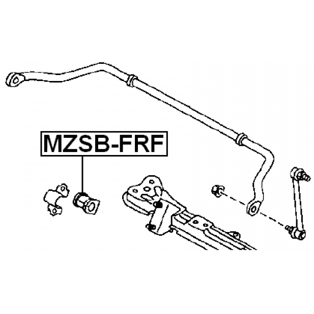 MZSB-FRF_втулка стабилизатора перед.! D21.5 Mazda Bongo Friendee 95-05 preview 2 MZSB-FRF_втулка стабилизатора перед.! D21.5 Mazda Bongo Friendee 95-05 preview 2