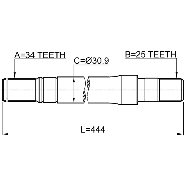 Вал КПП промежуточный FEBEST 1812-A17DTRH preview 2