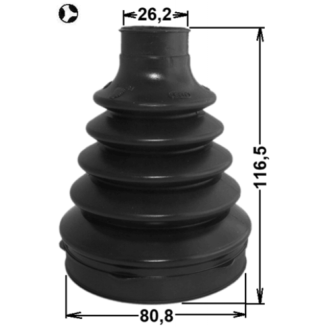 Пыльник шрус внутренний комплект 80.8x116.5x26.2 preview 2
