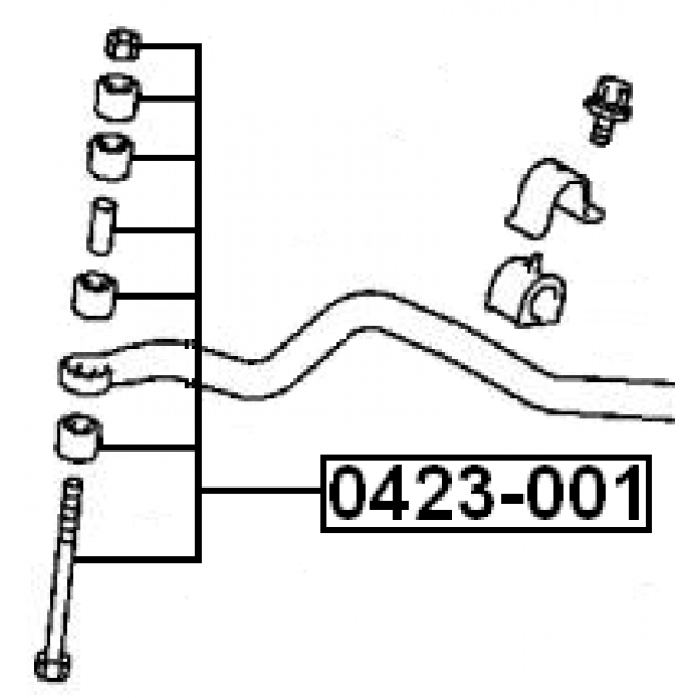 Стойка переднего стабилизатора FEBEST 0423-001 preview 2