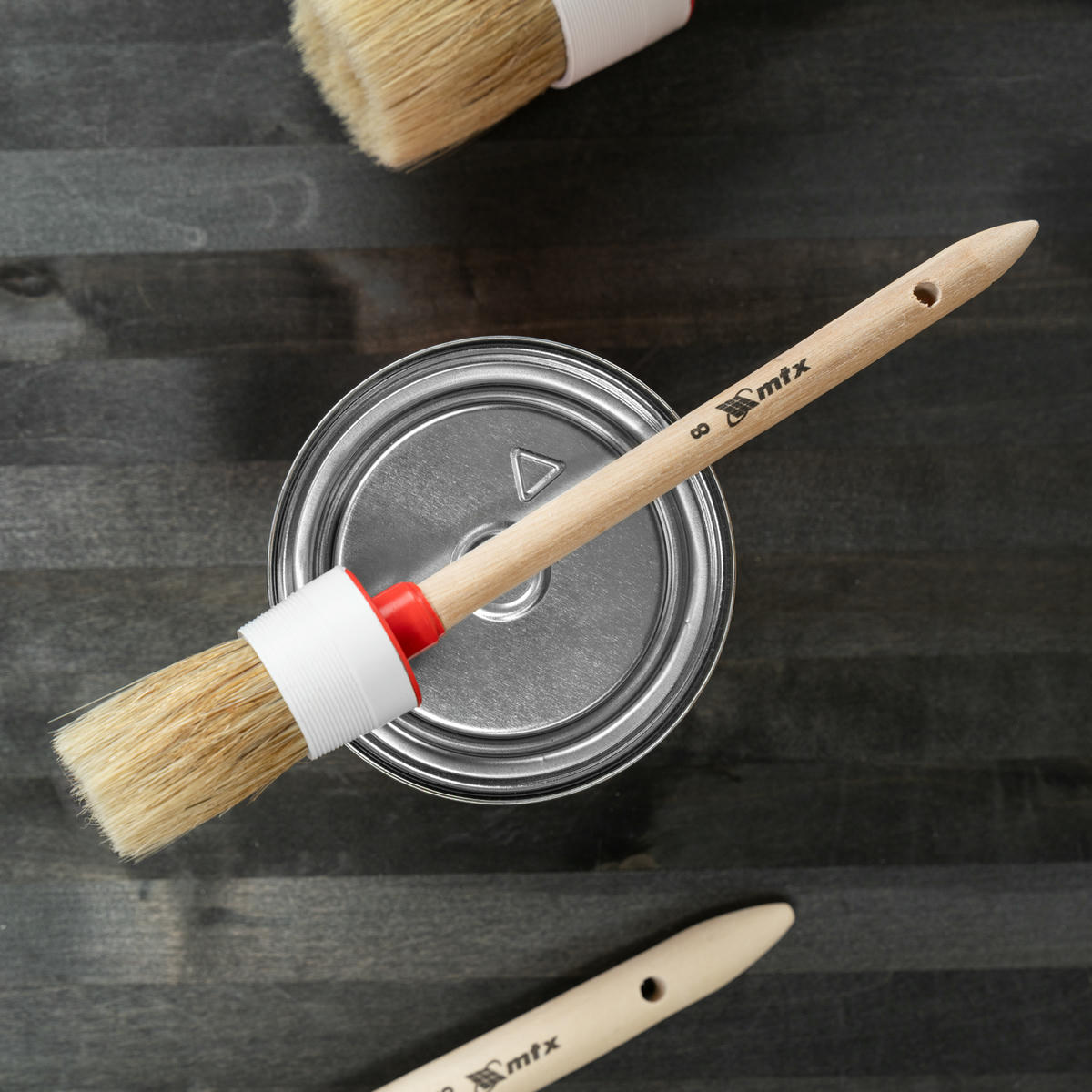 Кисть круглая № 8 (35 мм), натуральная щетина, деревянная ручка MATRIX preview 5