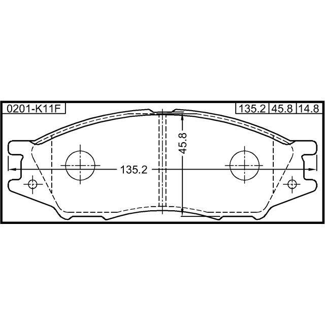 Колодки тормозные передние к-кт FEBEST 0201-K11F preview 2