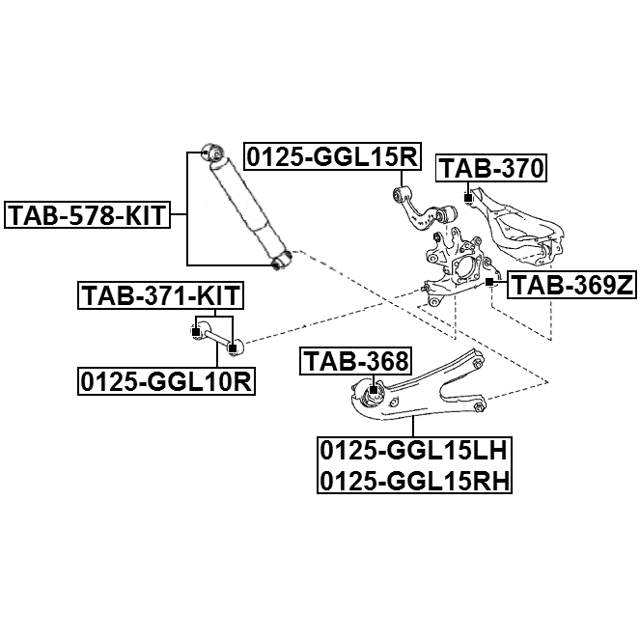 Сайлентблок задней подвески FEBEST TAB-368 preview 2 Сайлентблок задней подвески FEBEST TAB-368 preview 2
