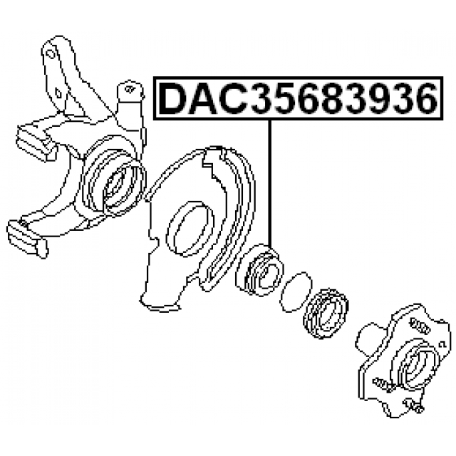 Подшипник ступицы FEBEST DAC35683936 preview 2
