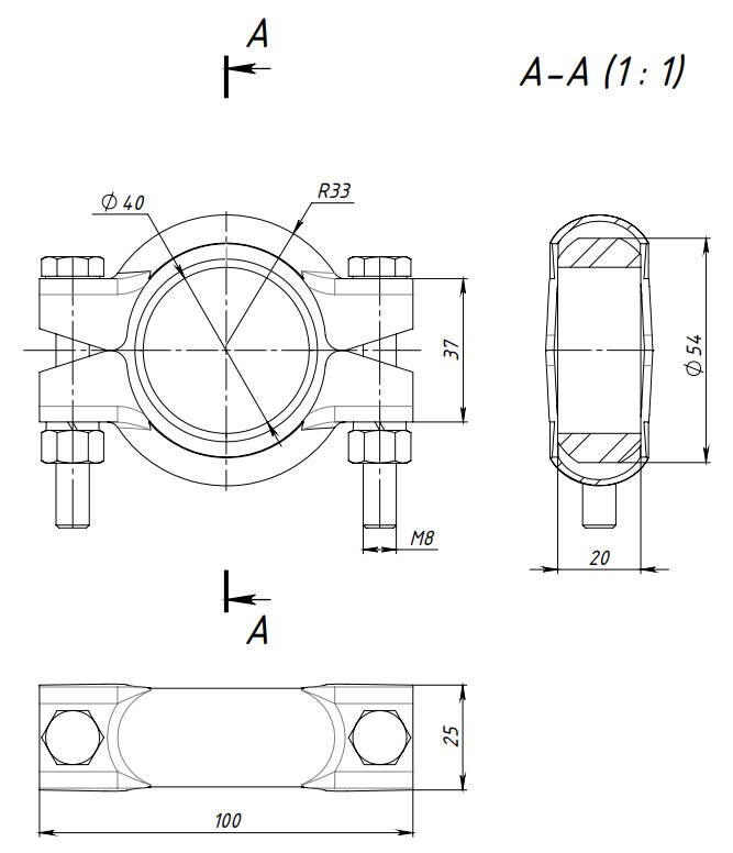 Хомут глушителя кольцевой для а/м Лада Kalina/Priora TRIALLI TCLP 54 preview 3