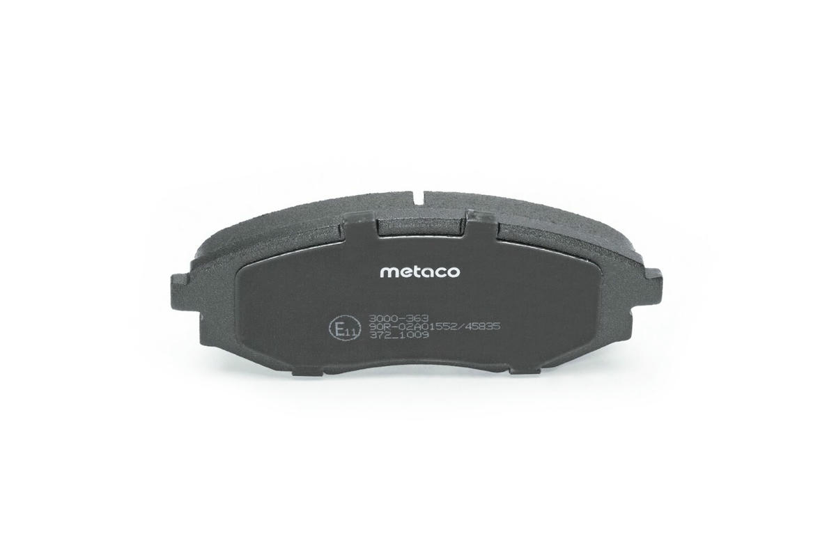 Колодки тормозные передние к-кт metaco 3000-363 preview 2