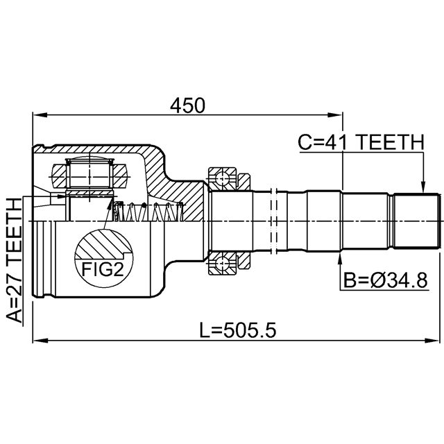 ШРУС внутренний FEBEST 2511-BOX3RH preview 2