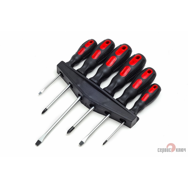 Набор отверток (PH 0*75, 1*100, PH2*100, plain - 6*150, 5*100, -3*75) 6шт. СЕРВИС КЛЮЧ preview 1