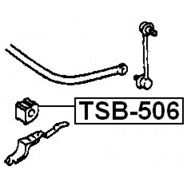 Втулка (сайлентблок) заднего стабилизатора FEBEST TSB-506 preview 2 Втулка (сайлентблок) заднего стабилизатора FEBEST TSB-506 preview 2