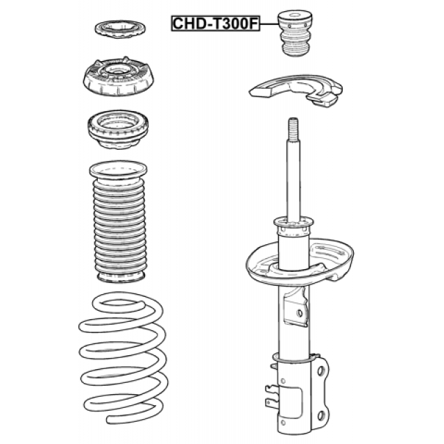 Отбойник амортизатора FEBEST CHD-T300F preview 2