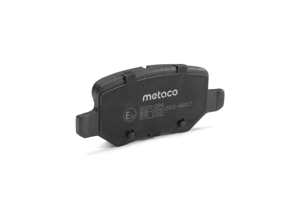 Колодки тормозные задние дисковые к-кт metaco 3010-094 preview 2