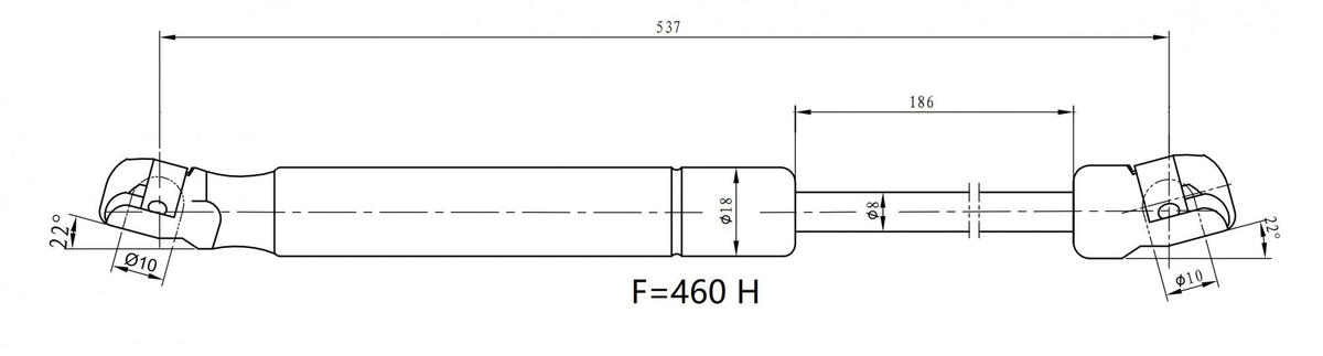 Упор газовый (амортизатор) для а/м Kia Creta (16-) (крышки багажника) (GS 0855) preview 3