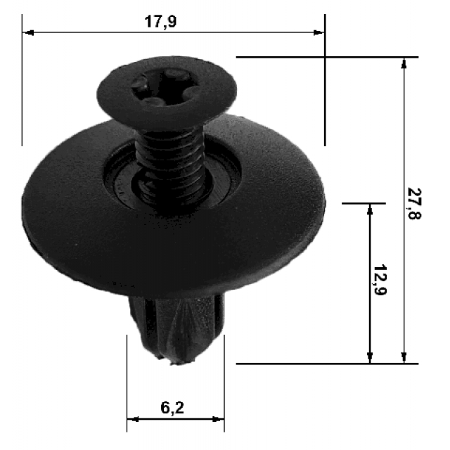 Клипса HONDA ACCORD 94-02, CIVIC 92-00 88570-024 preview 2
