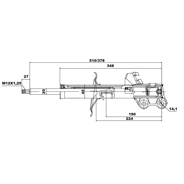 Амортизатор передний FEBEST 02666608FL preview 2