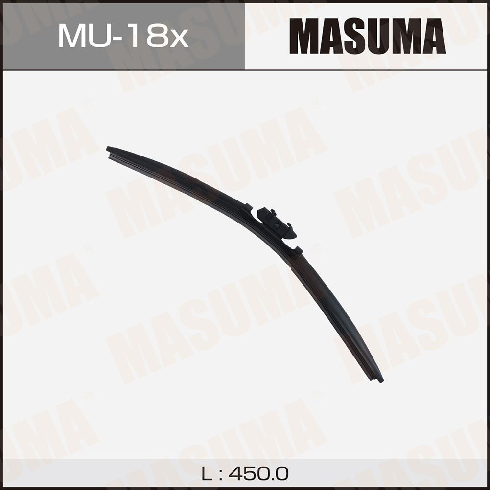 Щетка стеклоочистителя 450 мм бескаркасная 1 шт MASUMA Flat Wiper Blade MU-18x preview 1