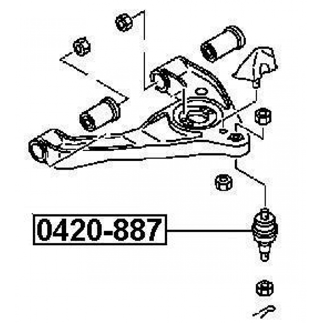0420-887_опора шаровая передняя нижняя! Mitsubishi Canter FA/FB/FE 80-15 preview 2