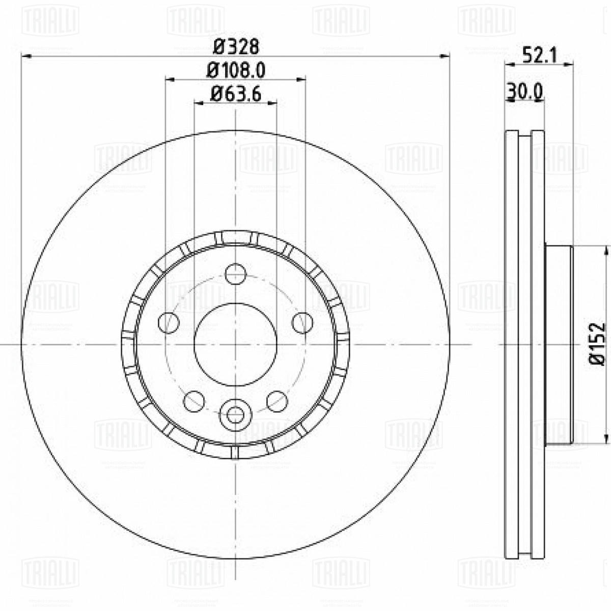 Диск тормозной TRIALLI DF 106115 preview 3