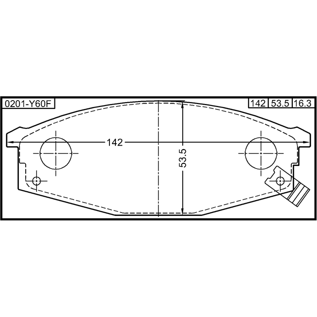 Колодки тормозные передние к-кт FEBEST 0201-Y60F preview 2