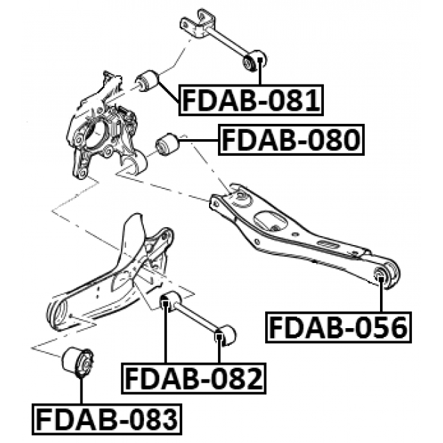 Сайлентблок подвески FEBEST FDAB-082 preview 2