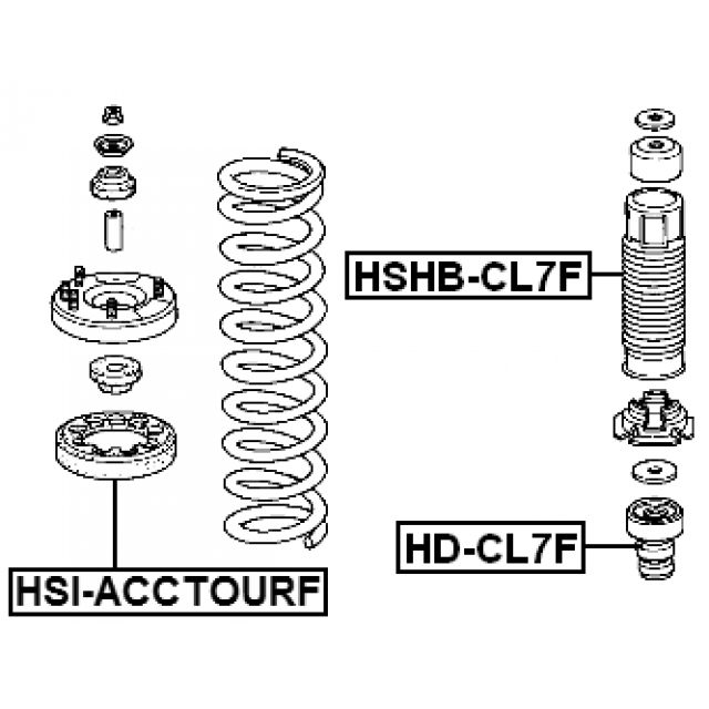 Отбойник переднего амортизатора HONDA Accord 2003-> FEBEST HD-CL7F preview 2