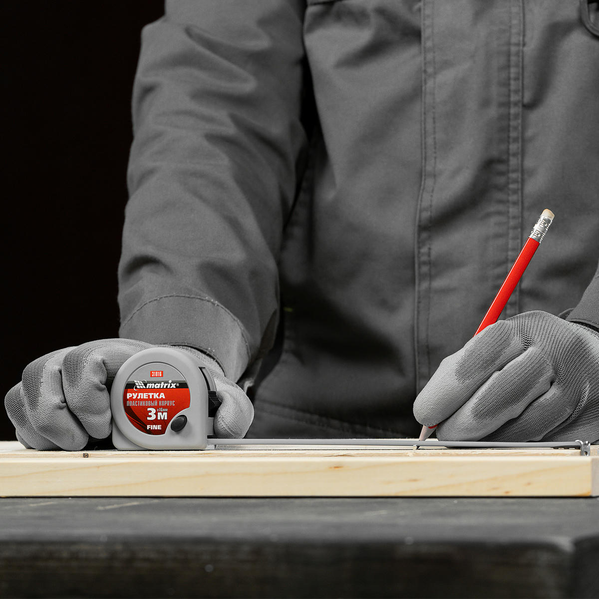 Рулетка 3м 13мм Fine пластиковый корпус MATRIX preview 7