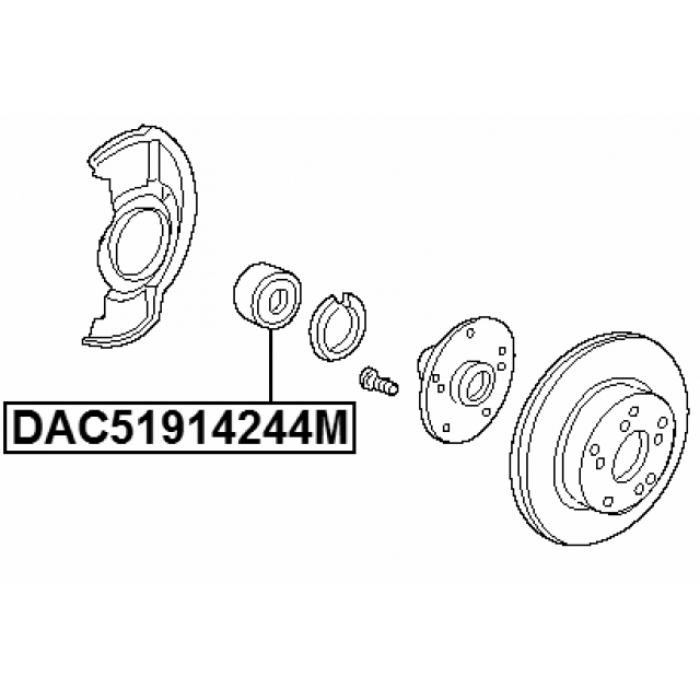 DAC51914244M_подшипник ступицы передней! 51x91x42x44 Honda Accord/Pilot II 13> preview 2
