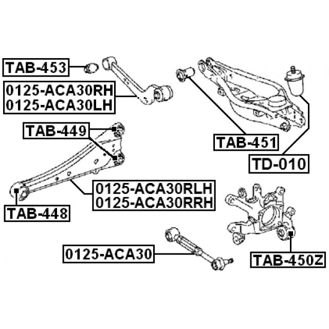 Сайлентблок задней подвески FEBEST TAB-449 preview 2